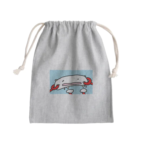 カニマッサージをうけるねこです Mini Drawstring Bag