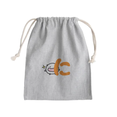 「に」で忍者ぶってるねこです Mini Drawstring Bag