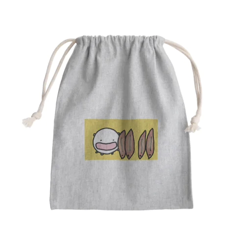 うなぎの蒲焼きを立てまくるねこです Mini Drawstring Bag