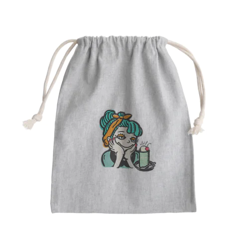 ヘイワ食堂　レトロガール Mini Drawstring Bag