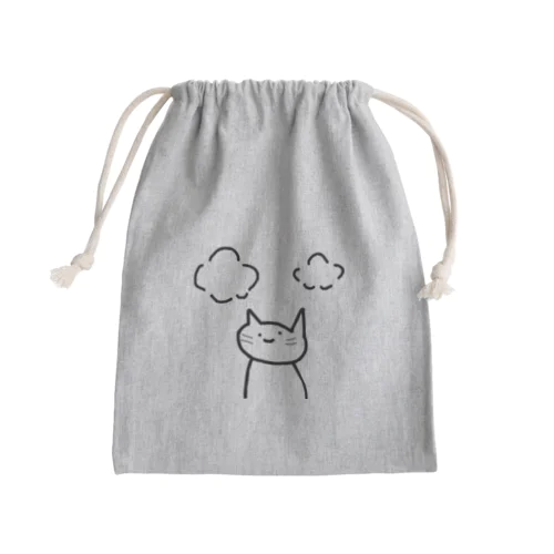 うーねこと雲 Mini Drawstring Bag