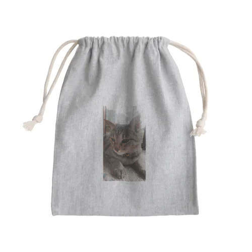 愛猫ミミさん Mini Drawstring Bag