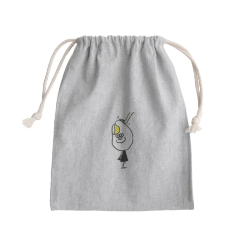 陽気なたまごが褒められる Mini Drawstring Bag