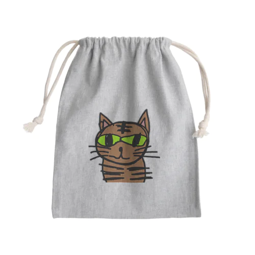 キジトラアップ Mini Drawstring Bag