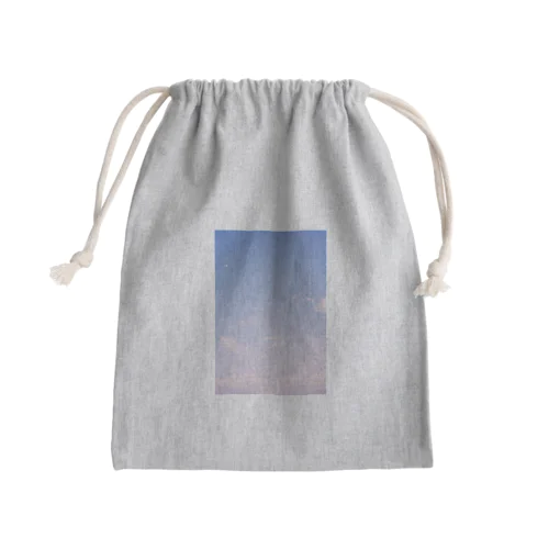 淡い空に浮かぶ月 Mini Drawstring Bag