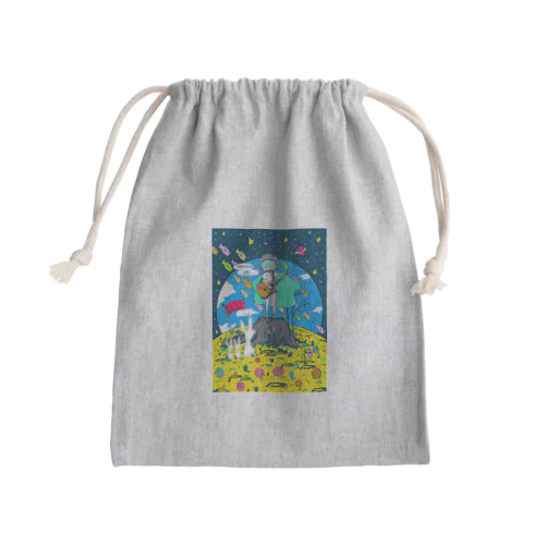 支援イラストフルカラーver. Mini Drawstring Bag