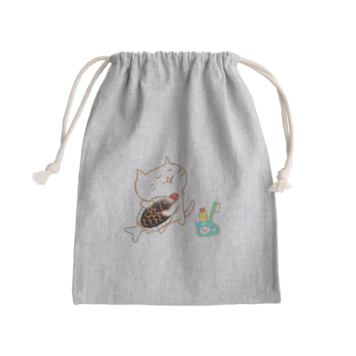 お魚スキスキ Mini Drawstring Bag