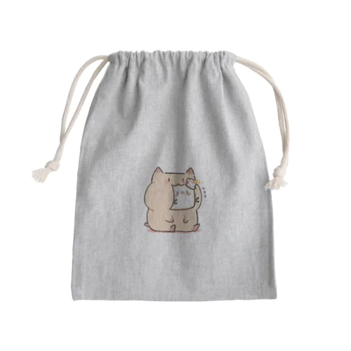 ほおばり公さん Mini Drawstring Bag