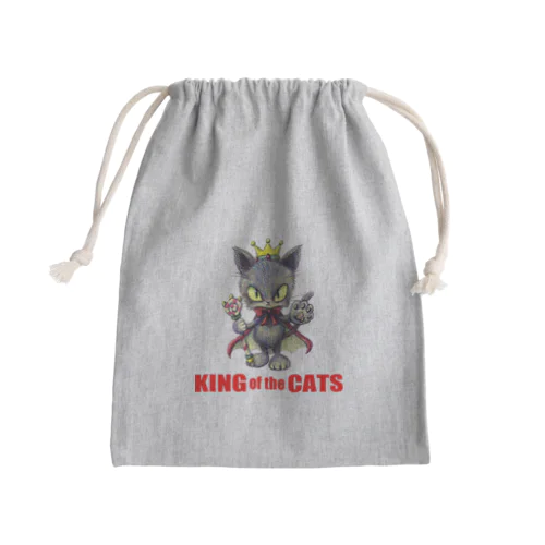 猫の王様。 Mini Drawstring Bag