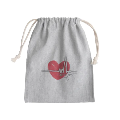 心電図 Mini Drawstring Bag