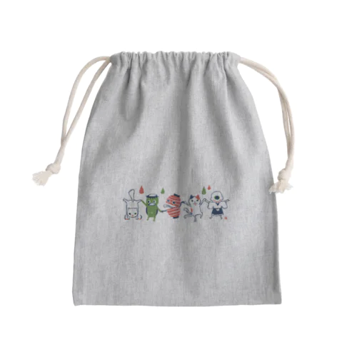 おばけ巾着＜妖怪ラインダンス＞ Mini Drawstring Bag