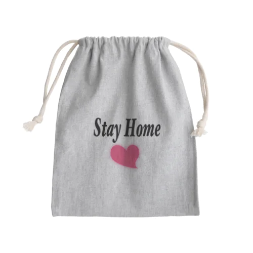 Stay Home Mini Drawstring Bag