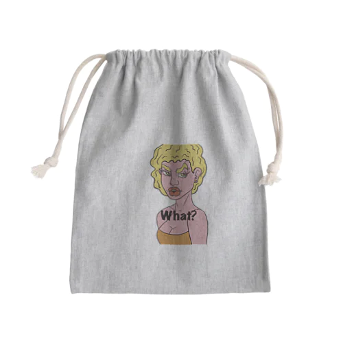 CoolなEnglish Speaker(what) Mini Drawstring Bag