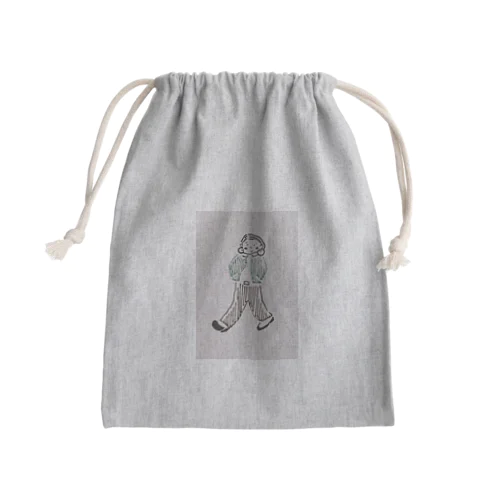 WALKING Mini Drawstring Bag