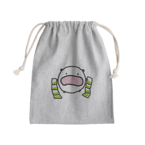 緑茶パックが連なってるタイプで絶望するねこです Mini Drawstring Bag