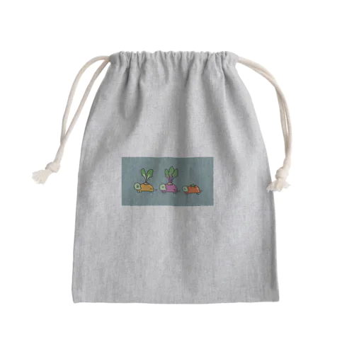 やさいのきれはしカメくん Mini Drawstring Bag