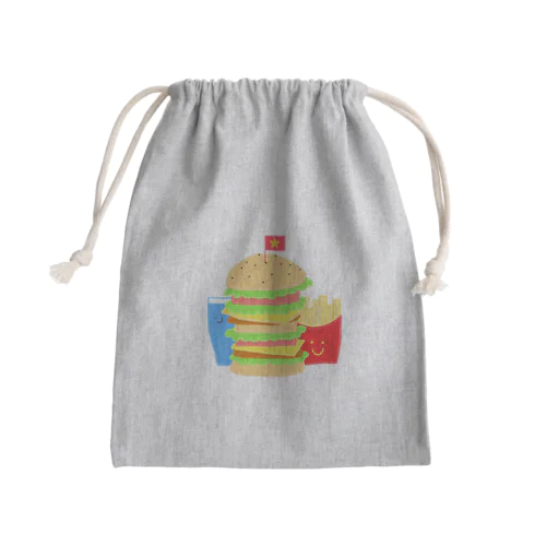 はんばーがーぶらざーず Mini Drawstring Bag