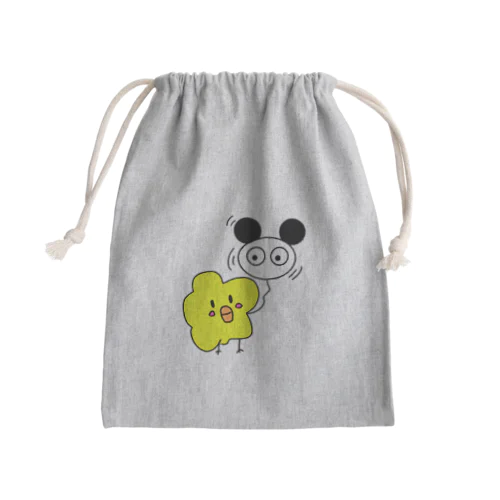 ぴよぴよらいおん(仮の姿)と宇宙パンダ Mini Drawstring Bag