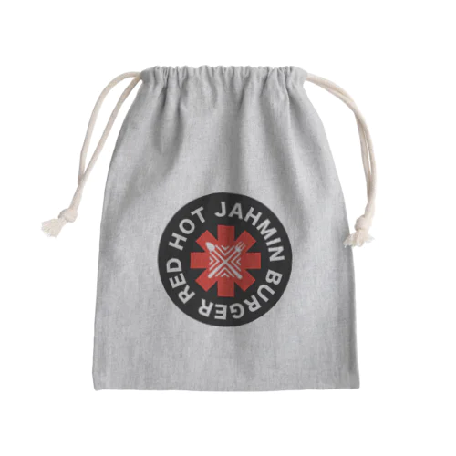 Jahmin’ Red Hot Burger Logo Mini Drawstring Bag