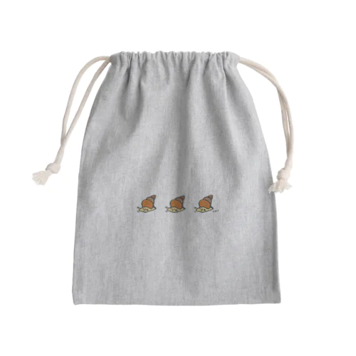 かたつむりなきもちくん Mini Drawstring Bag