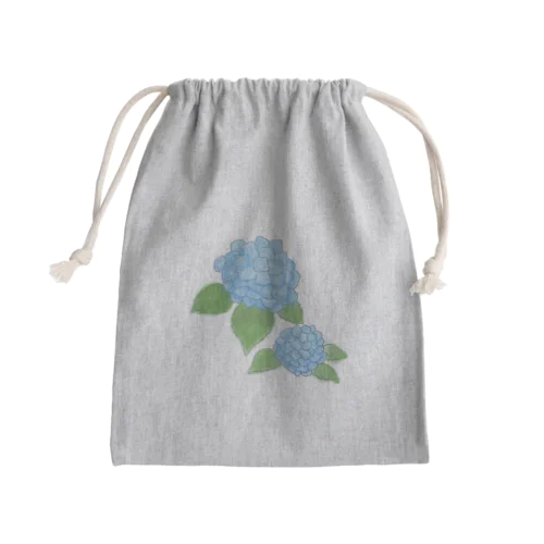 あじさい　青 Mini Drawstring Bag