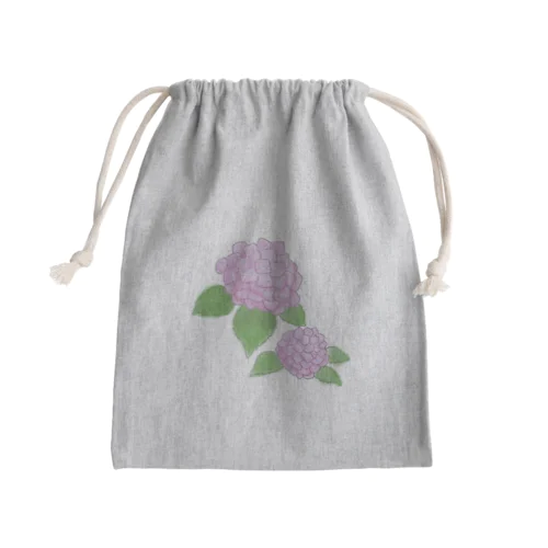 あじさい　紫 Mini Drawstring Bag