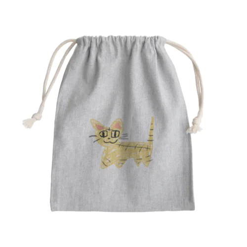 【父の絵シリーズ】猫 Mini Drawstring Bag