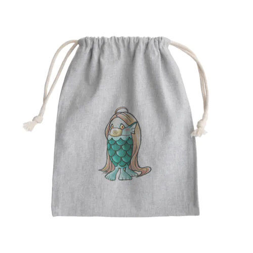 マスクのアマビエ Mini Drawstring Bag