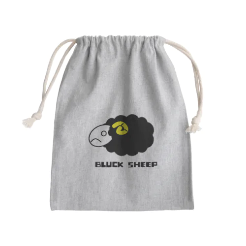 黒い羊 Mini Drawstring Bag