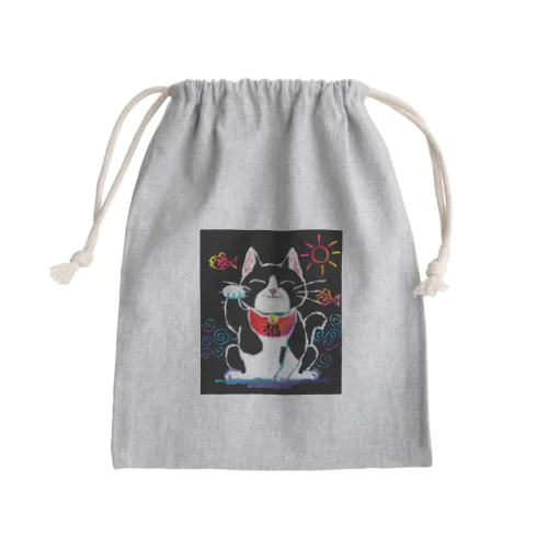 招き猫 Mini Drawstring Bag