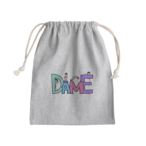 DAMEくん Mini Drawstring Bag