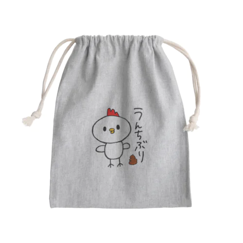 かわいいとりの雌鶏 Mini Drawstring Bag