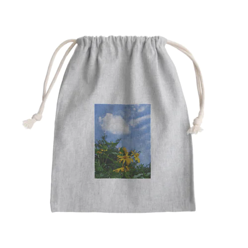 菊芋と空と雲　DATA_P_134　sky　cloud Mini Drawstring Bag