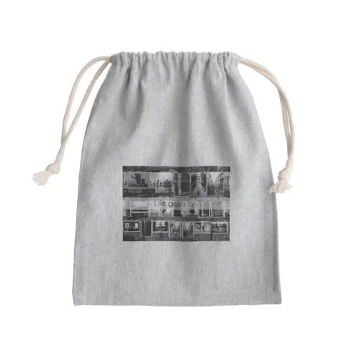 Life goes on. Mini Drawstring Bag