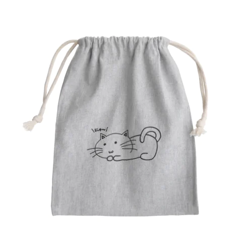 ねご Mini Drawstring Bag
