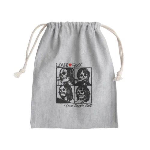 LOVE ROCK Mini Drawstring Bag