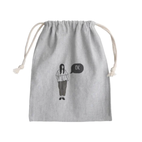 前髪スケ子 Mini Drawstring Bag