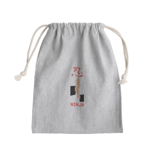 忍sign in Mini Drawstring Bag