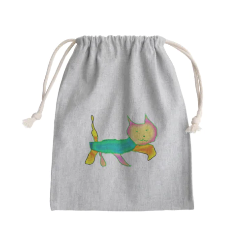 覚醒した 猫マン２ Mini Drawstring Bag