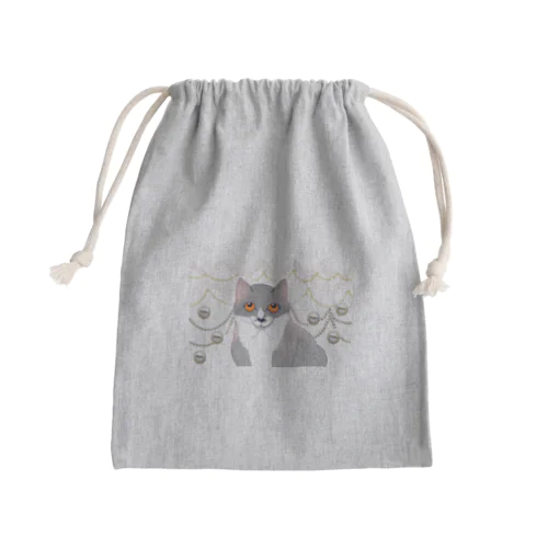 愛らしい子猫の上目遣い Mini Drawstring Bag