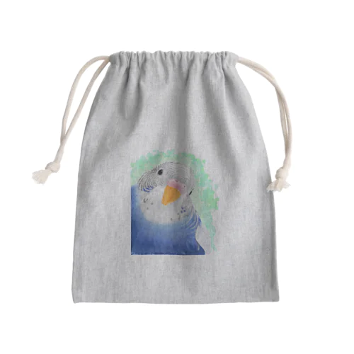 セキセイインコ　オパーリン大【まめるりはことり】 Mini Drawstring Bag