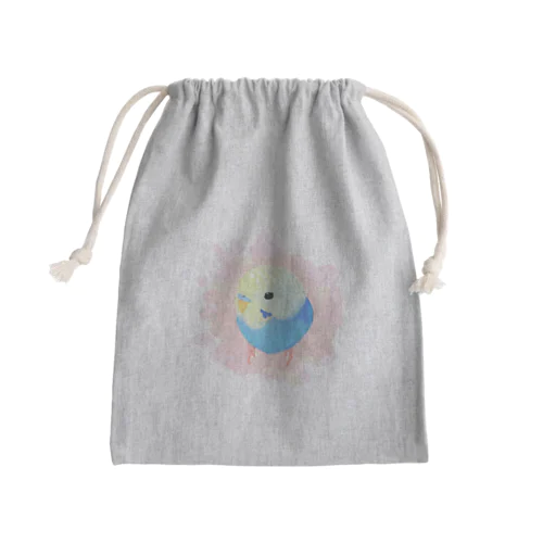 まるまるセキセイインコ【まめるりはことり】 Mini Drawstring Bag