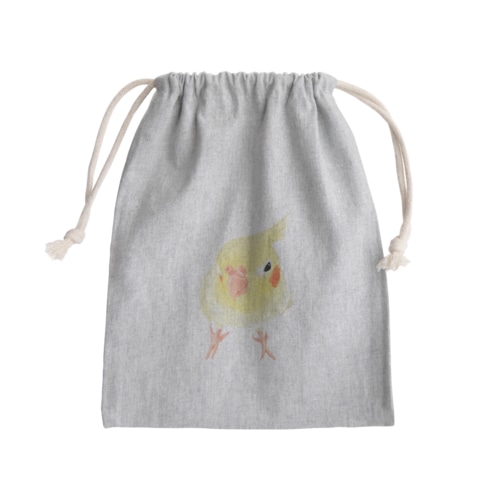 オカメインコ　おすましルチノー【まめるりはことり】 Mini Drawstring Bag