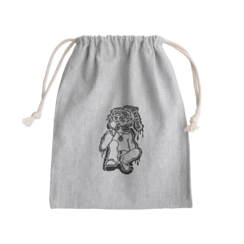 アイス女子（モノクロ） Mini Drawstring Bag