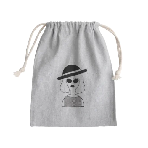 woman Mini Drawstring Bag