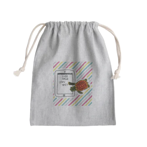 ミシニのつぶやき Mini Drawstring Bag