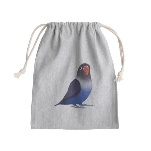 ボタンインコ　おすましコバルトブルー【まめるりはことり】 Mini Drawstring Bag