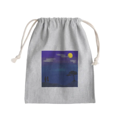 月夜の二人 Mini Drawstring Bag