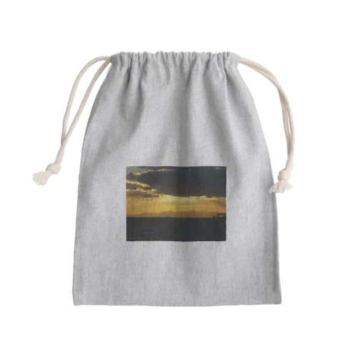 a view at the harbor Mini Drawstring Bag