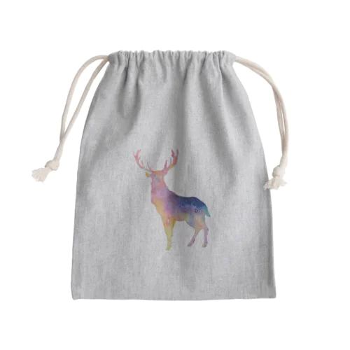 シカシルエット Mini Drawstring Bag